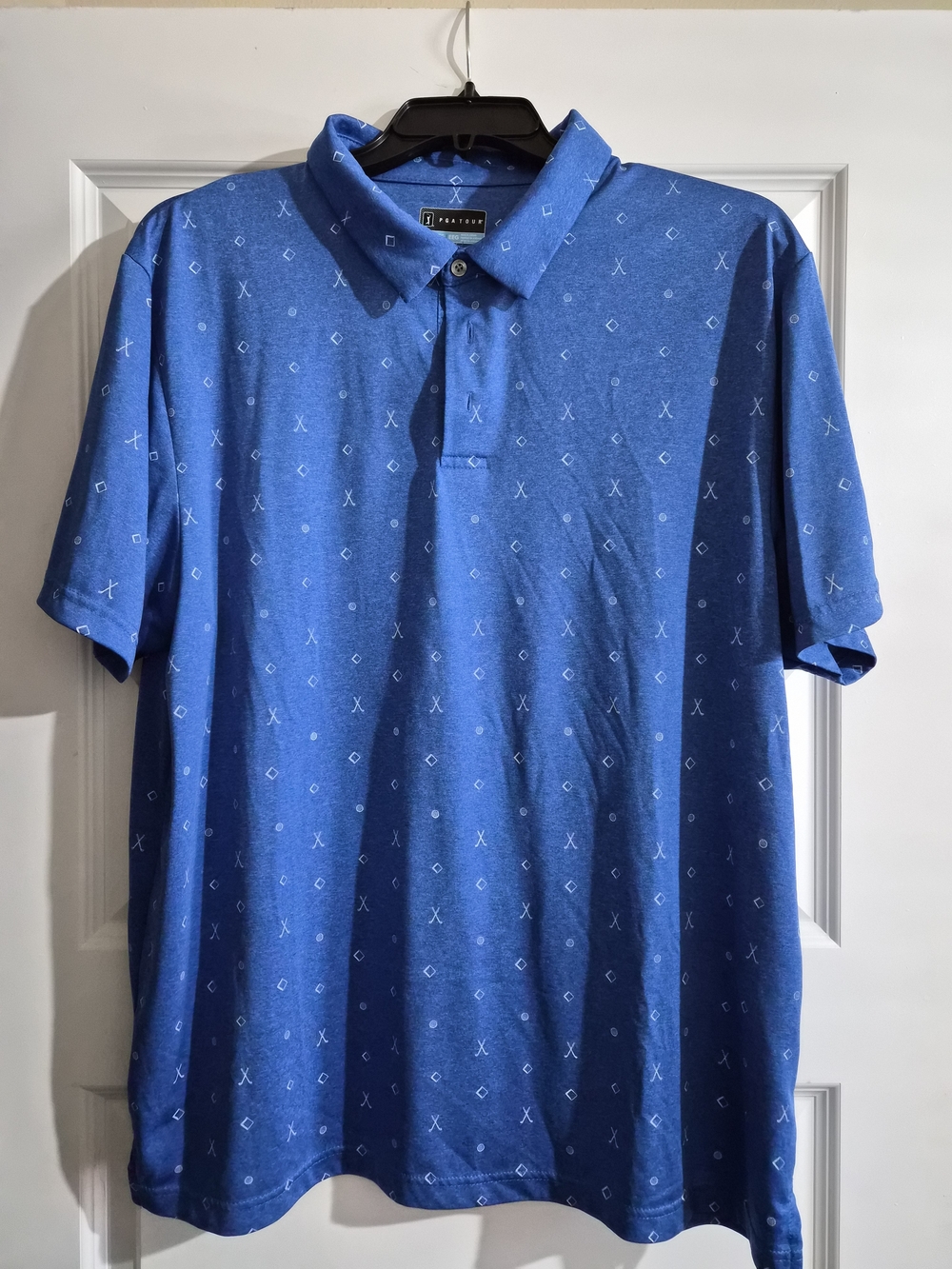 PGA Tour Men’s Royal Blue Short-Sleeve Polo